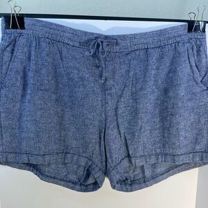 Old Navy Blue Shorts Women's Size XXL 2 Front Pockets Adjustable Waistband